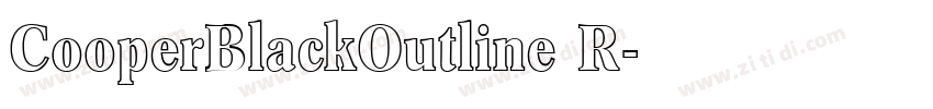 CooperBlackOutline R字体转换 CooperBlackOutline R字体转换